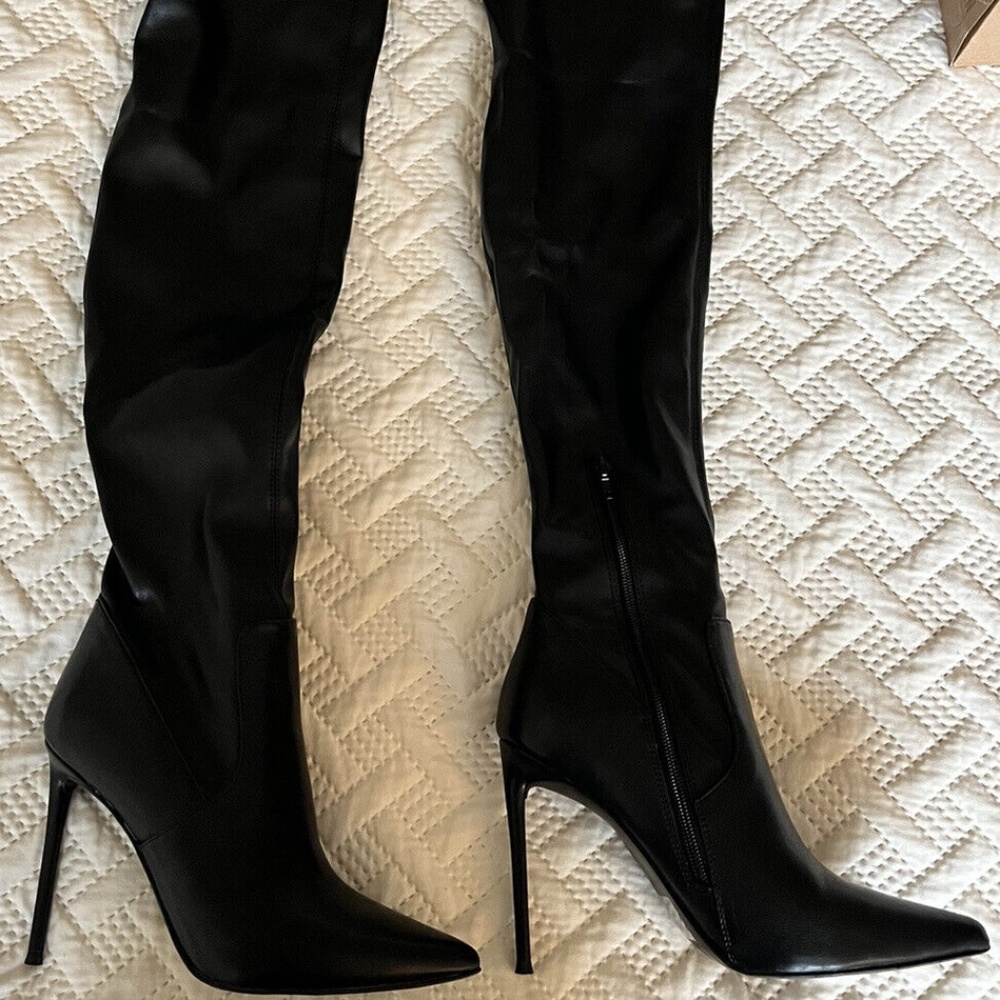 STEVE MADDEN VAVA BLACK PARIS Over-the-knee Boots Size 7M